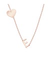 Heart with E Silver Necklace SPE-5745